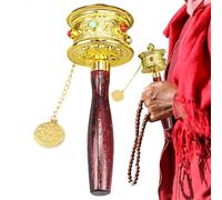 Ruota di preghiera tibetana - Spinner per meditazione portatile con mantra sacri, cilindro delle Scritture Buddha | Strumento spirituale per benedizione, rilassamento, yoga e pratica consapevole