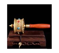 Ruota di preghiera tibetana, Una ruota Sutra a manovella ultra-liscia e silenziosa for il buddismo tibetano(Gold)