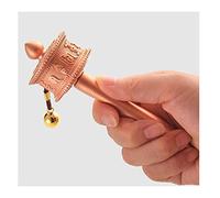 Ruota Di Preghiera Tibetana Wooden Handle Premium Buddha Scriptures Prayer Wheel For Relaxing, Praying, Meditation, Healing (Color : Purple, Size : Large)