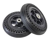 Ruota di ricambio for sedia a rotelle da 6 pollici, gruppo ruota in gomma piena adatto, pneumatico antiscivolo in gomma a nido d'ape, for sedia a rotelle manuale/elettrica (una coppia)