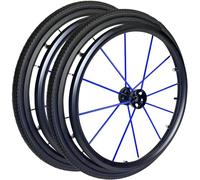 Ruota Di Ricambio For Sedia A Rotelle Sportiva Da 24 Pollici, Ruota Posteriore Gonfiabile Con Mozzo A Raggi In Lega Di Alluminio(Blue)