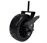 Ruota di ricambio per carrello con staffa di parcheggio, adatta alla maggior parte dei modelli, dimensioni 17,8 cm e 20,3 cm per una facile installazione (20,3 cm destra A)