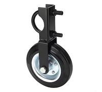 Ruota di supporto per cancello resistente, ruota in gomma da 15,2 cm con montaggio a U regolabile, capacità 226,8 kg, per recinzione a catena, cancello del tubo della fattoria e altalena da giardino