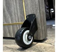 Ruota di supporto regolabile anti caduta per porte e armadi, costruita per durare con struttura in acciaio (nero)