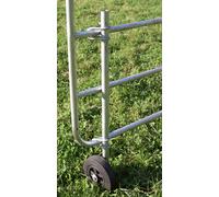 Ruota di supporto “Standard”, adatta per cancelli da pascolo ruota in gomma piena, diametro 190 mm