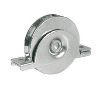 Ruota diametro mm 80 con Supporto Interno - 1 Cuscinetto - Gola Tonda Ø 16 IBFM 392P
