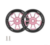 Ruota facile da 70 mm di diametro esterno con cuscinetto integrato (rosa) | Corpo in lega ad alta resistenza, resiste alla deformazione, resistente all'usura, carico pesante, uso