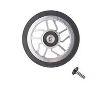 Ruota facile in lega di alluminio 65mm con bulloni in titanio | Design largo 65 x 12,5 mm, maggiore stabilità, resistenza scorrevole, adatto per Brompton Neo, viti (bianco)