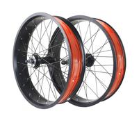 Ruota Fat Bikes 20/24/26x4.0'' Sgancio Rapido 135 Mm Snow Bike/Beach Bike Ruota 6 Bulloni Freno A Disco Per 7-10 Velocità Rotary(Front Rear,20'')