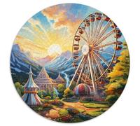 ruota Ferris1000 Pezzi Puzzle Rotondo Scenario Puzzle Classico Bel Regalo Per Amici Di Famiglia Edugattoivi Per Bambini Impossible1000 pezzi (67.5x67.5cm)