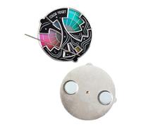 Ruota fidget colorata, perno smaltato colorato, ruote colorate per l'artista, ruota rotante con 20 colori, identifica rapidamente le relazioni tonali, spilla 3 in 1 con portachiavi e magnete per