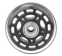 Ruota Girevole 3 Pollici 76x24x8mm con Cuscinetto 608ZZ Silenziosa in PU Nero e Trasparente - Sostituzione per Bagaglio, Carrello, Mobili, Banco Lavoro, Pattini