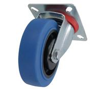 Ruota girevole da 100 mm pneumatico elastico in gomma per carrelli carrelli m...