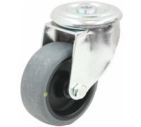 Ruota girevole da 80 mm con gomma termoplastica grigia elettricamente conduttiva