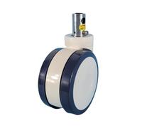 Ruota girevole for attrezzature mediche - Ruota universale for impieghi gravosi da 5 pollici con freno centrale, filettatura M16/M28/M32 1 pz(32x50mm- 2 gears)