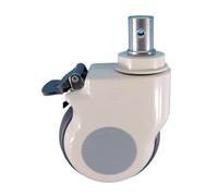 Ruota girevole for attrezzature mediche - Ruota universale for impieghi gravosi da 5 pollici con freno centrale, filettatura M16/M28/M32 1 pz(Plug-M28x40mm-D-2)