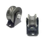 Ruota girevole in ferro con a U, ruota for impieghi gravosi, puleggia direzionale, rullo for cancello scorrevole, doppio cuscinetto, for macchine industriali(4inch)