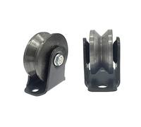 Ruota girevole in ferro con a V, ruota for impieghi gravosi, puleggia direzionale, rullo for cancello scorrevole, doppio cuscinetto, for macchine industriali(2inch)