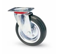 Ruota Girevole Per Carrelli Utilia 160 mm - Piastra 135x106 mm Ferramenta