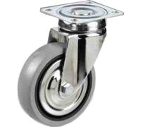 Ruota girevole per mobili gomma grigia sintetica antitraccia d.100mm supporto ro