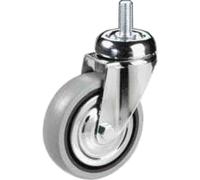 Ruota girevole per mobili gomma grigia sintetica antitraccia d.50 perno filettat