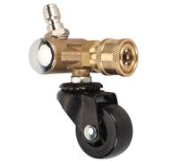 Ruota Girevole per Pulitore del Carro con Connettore Rapido da 1/4 Pollice Adattatore per Idropulitrice in Ottone Attacco per Ruota Giunta per la Pulizia della Strada