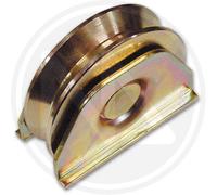 RUOTA GOLA "U" PER CANCELLI Ø 80MM SPESS. 20MM PIASTRA 39x85 mm."332" 20903