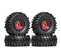 Ruota Gomma 1.9 4Pezzi Per TRX4 Per TRX6 Per SCX10 1/10 RC Car Ricambi RC | Potenziamento del tuo RC car con pneumatici rock 1.9, presa sui sentieri e ruote pre-montate facile(Red)
