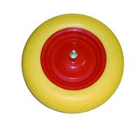 RUOTA GOMMA PIENA PER CARRIOLA PERNO MM.12X210 , interasse mm.150 - 8 FER 200387