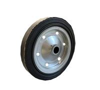 Ruota gomma piena ricambio per betoniera 35 cm carrello carrelli veicole agricoli (Foro Mozzo 43 mm)