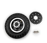 Ruota gonfiata per scooter da 8 pollici con pignone a catena a 28 denti compatibile con catena da bicicletta ruota 8x2 per kit motore carrello elettrico