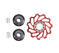 Ruota guida avanzata in lega di alluminio con cuscinetto in porcellana per un migliore funzionamento della catena e una minore usura (11T rosso)