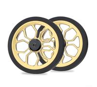 Ruota in alluminio da 82 mm per bici pieghevoli Brompton, ideale per modifiche e soluzioni per ruote di scorta (oro)