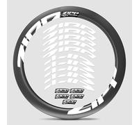 Ruota in carbonio Zipp Firecrest 404 2021 - Pacchetto di adesivi colorati personalizzati | Decalcomanie antigraffio, protette dai raggi UV per ruote 404 (bianco + stile 1)
