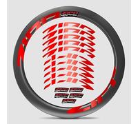Ruota in carbonio Zipp Firecrest 404 2021 - Pacchetto di adesivi colorati personalizzati | Decalcomanie antigraffio, protette dai raggi UV per ruote 404 (rosso fiamma metallica super luminosa + stile