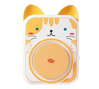 Ruota in ceramica per bambini, mini ruota in ceramica, kit per pittura e strumenti per scolpire l'argilla, piatto girevole staccabile, velocità regolabile, a forma di gatto per principianti