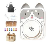 Ruota in ceramica per bambini, strumento elettrico per scolpire l'argilla, per principianti, con alimentazione USB da 5 V, kit artistico per modellare, modellare, intagliare, dipingere, in ABS, per