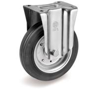 Ruota in gomma 130kg diametro 125 foro 9 nucleo due dischi tellure rota SERIE 53