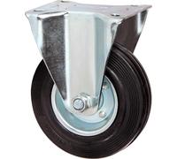 RUOTA IN GOMMA CON PIASTRA FISSA Ø 200mm - MAURER carrello cuscinetto 180 kg