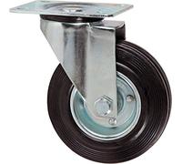 RUOTA IN GOMMA CON PIASTRA GIREVOLE Ø 200mm - MAURER carrello 180 kg