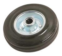 Ruota in gomma intera con cerchione in metallo 125x37x15 mm