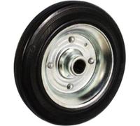 Ruota in Gomma Sciolta Ø Ruota 125x37,5 mm Ø asse 15 mm Portata 130 kg