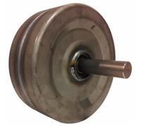 Ama Ruota in Lamiera Completa con Albero 250x100mm - Portata Massima 700 Kg, Ø Perno 30 mm, Perno Lungo 104 mm, Made in Italy