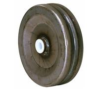 Ruota in Lamiera Ama 300x100 mm con Boccola in Nylon 30 mm
