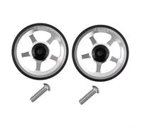 Ruota in lega di alluminio da 60 mm con bullone M6 per montaggio su portapacchi posteriore Brompton, pneumatico in gomma CNC AL7075, set compatibile con design cavo leggero (rosso)