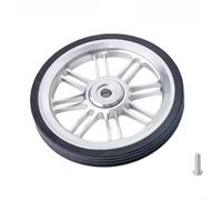 Ruota in lega di alluminio da 85 mm per bici Brompton, CNC di precisione, anodizzata, resistente all'usura, anello in gomma piatta (argento)