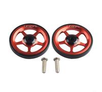Ruota in lega di alluminio Easy Wheel per bici pieghevole Brompton, cuscinetto sigillato CNC, ruota di scorta leggera per modifiche e parcheggio (rosso)