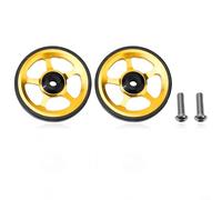 Ruota in lega di alluminio Easy Wheel per bici pieghevole Brompton, cuscinetto sigillato CNC, ruota di scorta leggera per modifiche e parcheggio (oro)