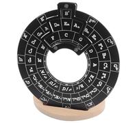 Ruota in metallo per melodie con schema di accordi per chitarra, cerchio delle quinte, per pratica di teoria musicale, include supporto in legno per strumenti musicali