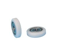 Ruota in plastica di nylon da 1 pezzo 6x26x7mm con puleggia piatta con cuscinetto 6x26x7mm con cuscinetti rigidi for porte e finestre dei cassetti